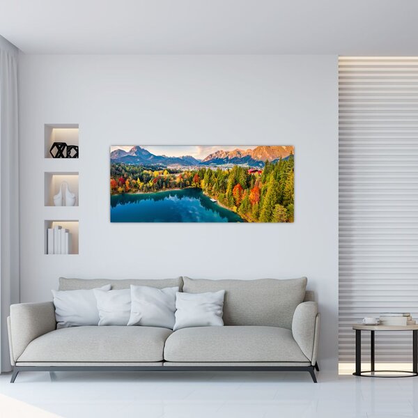 Obraz - Jazero Urisee, Rakúsko (120x50 cm)