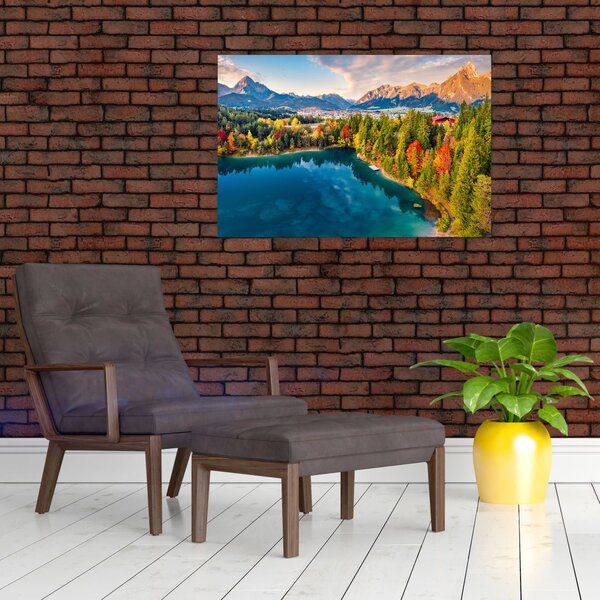 Obraz - Jazero Urisee, Rakúsko (90x60 cm)