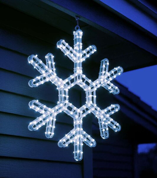 LED vianočná snehová vločka, Ø45 cm, studená biela, 800 LED, 8 programov, diaľkový ovládač