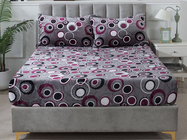 XPOSE® Mikroplyšová plachta HEDVIKA Exclusive - sivá/slivková 90x200 cm