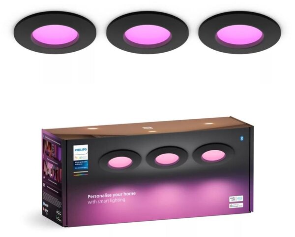 Philips -SADA 3x LED RGBW Stmievateľné kúpeľňové svietidlo Hue SLIM LED/8,3W/230V