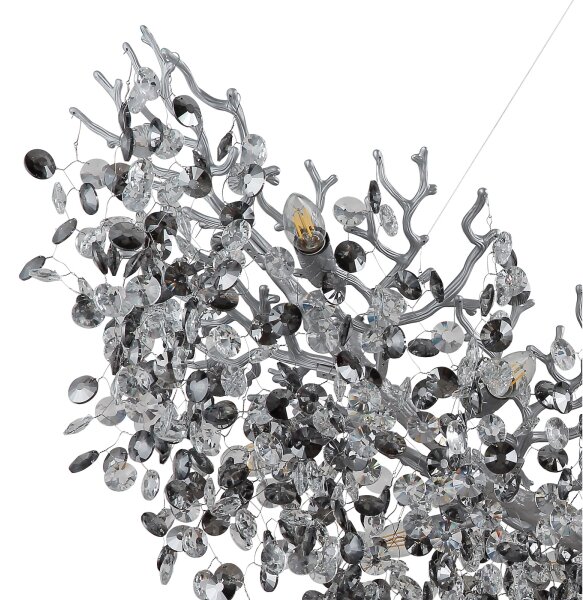 Globo 64138H4S - Luster na lanku QUEENA 16xE14/40W/230V strieborný