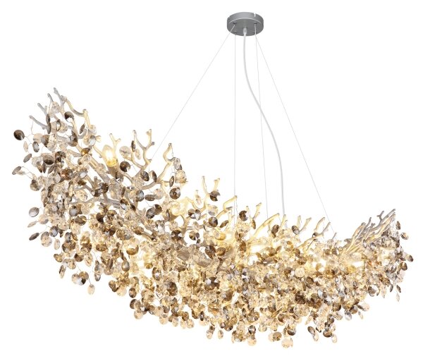 Globo 64138H4S - Luster na lanku QUEENA 16xE14/40W/230V strieborný