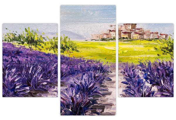 Obraz - Provance, Francúzsko, olejomaľba (90x60 cm)
