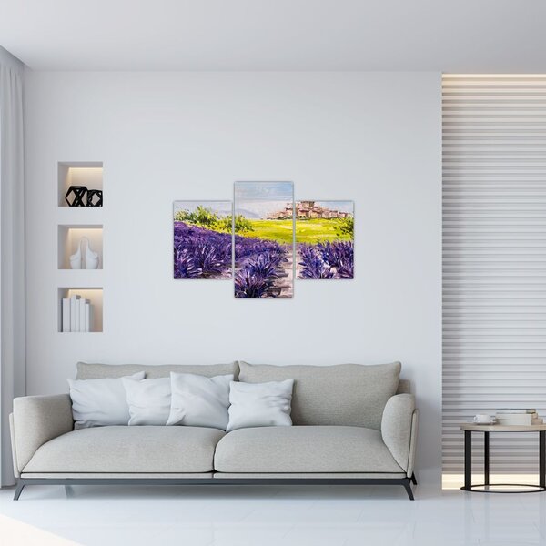 Obraz - Provance, Francúzsko, olejomaľba (90x60 cm)