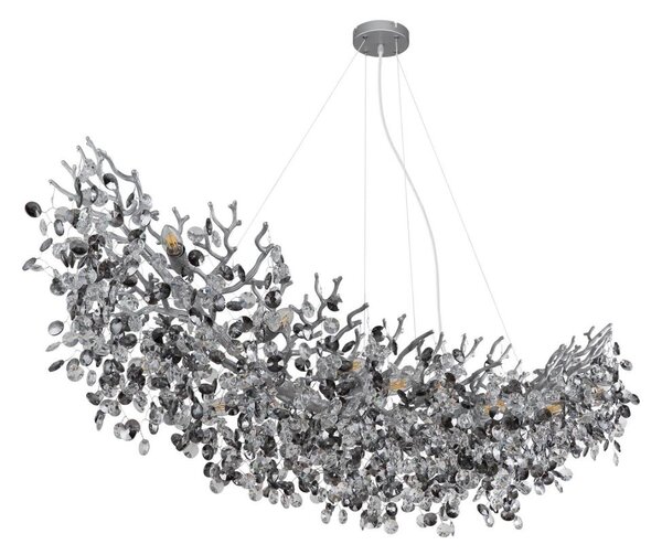 Globo 64138H4S - Luster na lanku QUEENA 16xE14/40W/230V strieborný
