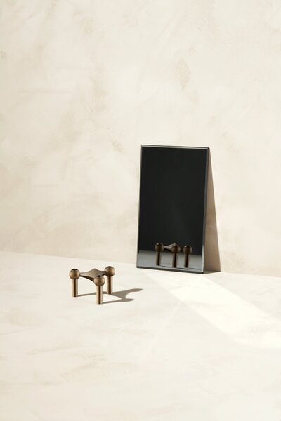 Designový svietnik STOFF Nagel Bronzed Brass