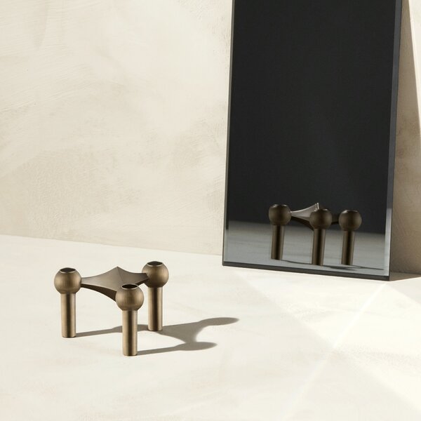 Designový svietnik STOFF Nagel Bronzed Brass