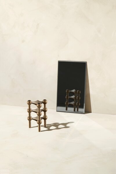Dizajnový svietnik STOFF Nagel Bronzed Brass – set 3 ks