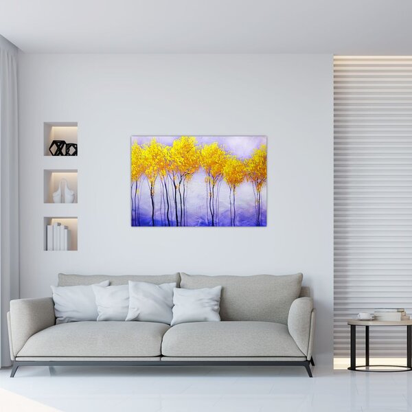 Obraz žltých stromov (90x60 cm)
