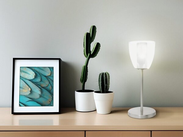 EGLO 90101 - Stolová lampa OLBIA 1xG9/9W matný chróm