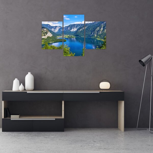 Obraz - Halštatské jazero, Hallstatt, Rakúsko (90x60 cm)