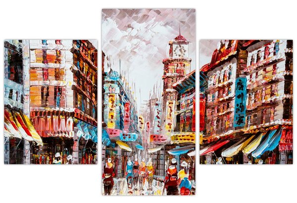 Obrázok - Hong Kong, olejomaľba (90x60 cm)