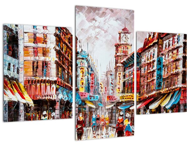 Obrázok - Hong Kong, olejomaľba (90x60 cm)