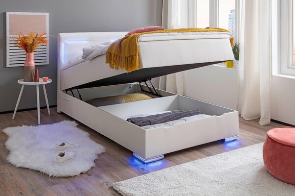 BOXSPRINGOVÁ POSTEĽ, 120/200 cm biela Xora - Postele, Online Only