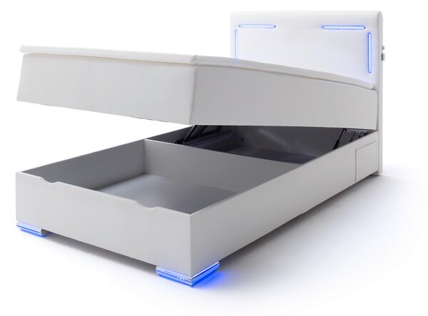 BOXSPRINGOVÁ POSTEĽ, 140/200 cm biela Xora - Postele, Online Only