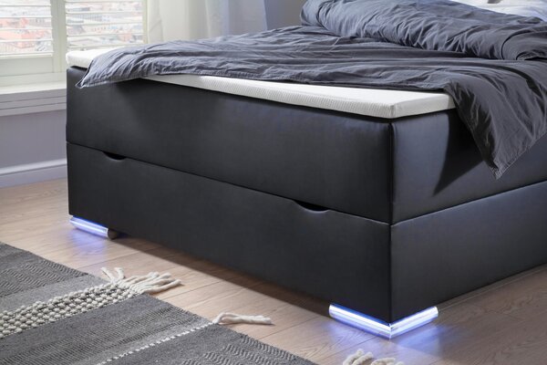 BOXSPRINGOVÁ POSTEĽ, 120/200 cm čierna Xora - Postele, Online Only