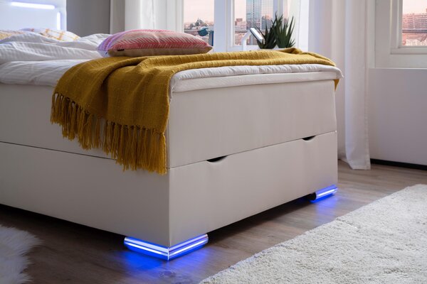 BOXSPRINGOVÁ POSTEĽ, 120/200 cm biela Xora - Postele, Online Only