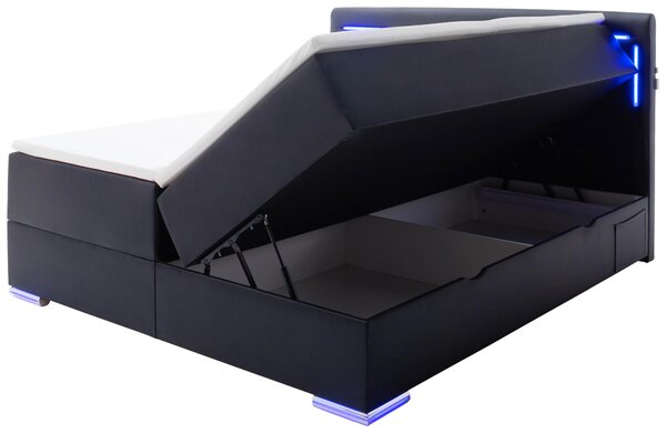 BOXSPRINGOVÁ POSTEĽ, 160/200 cm, čierna Xora - Postele, Online Only