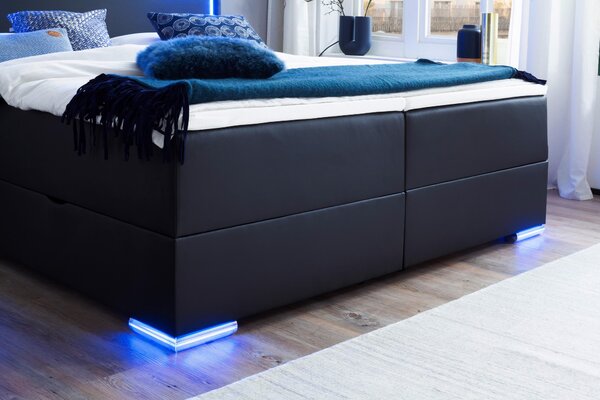 BOXSPRINGOVÁ POSTEĽ, 160/200 cm, čierna Xora - Postele, Online Only