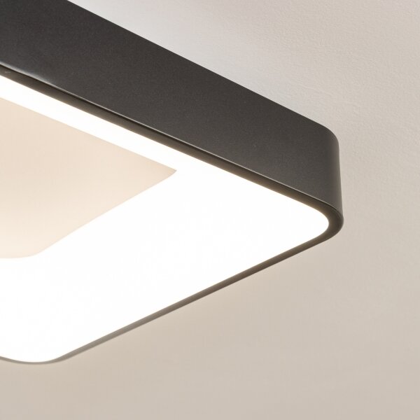 Brilagi - LED stmievateľné stropné svietidlo FALCON II LED/80W/230V 40x40 cm čierne + diaľkové ovládanie