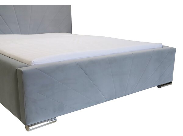 Čalúnená posteľ s úložným priestorom a matracom LEKS Červená 120x200 cm