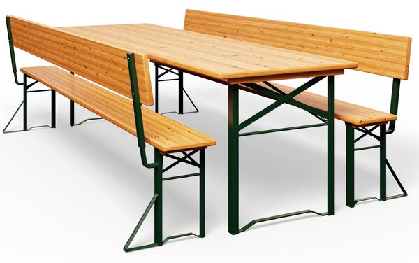Pivný set s opierkou 170 cm - skladací