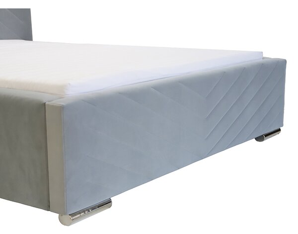 Čalúnená posteľ s úložným priestorom a matracom KOOL 120x200 cm Červená