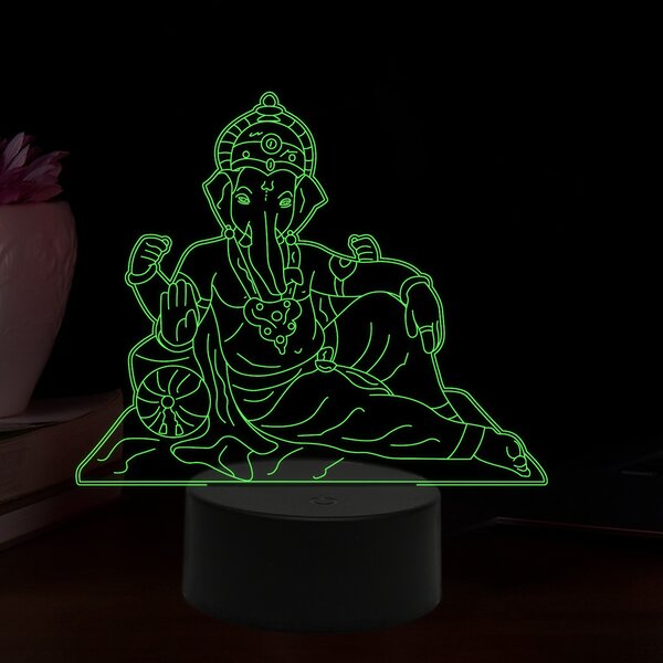 Beling 3D lampa, Lord Ganéša, 16 farebná,AA2