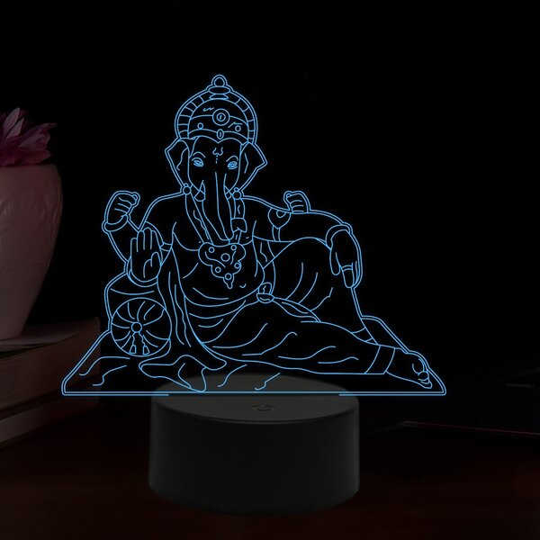 Beling 3D lampa, Lord Ganéša, 16 farebná,AA2
