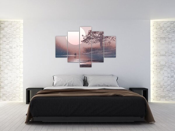 Obraz - Zamilovaný pár (150x105 cm)