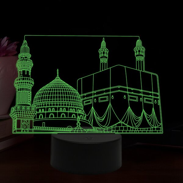 Beling 3D lampa, Makka Medina, 16 farebná,AA3