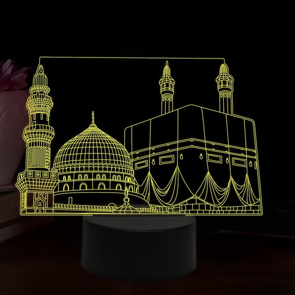 Beling 3D lampa, Makka Medina, 16 farebná,AA3