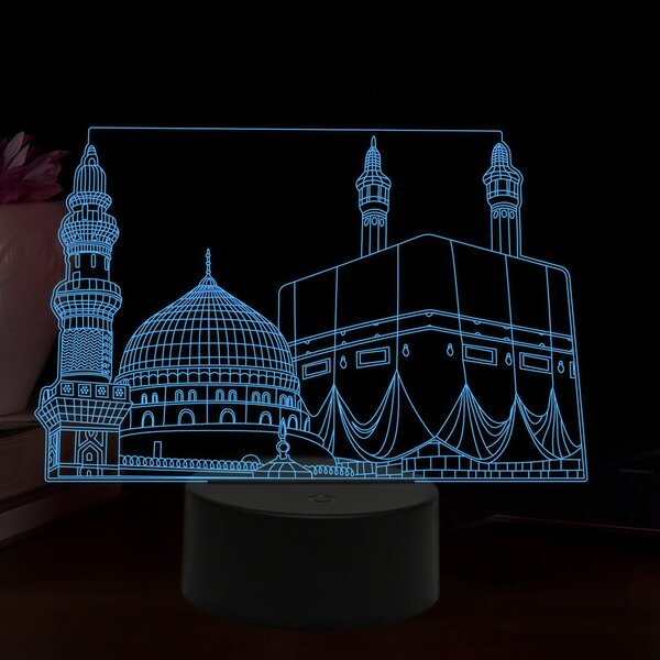 Beling 3D lampa, Makka Medina, 16 farebná,AA3