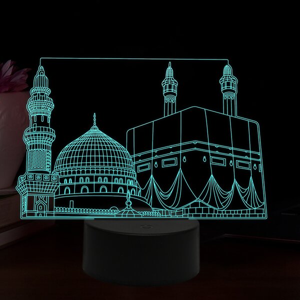 Beling 3D lampa, Makka Medina, 16 farebná,AA3