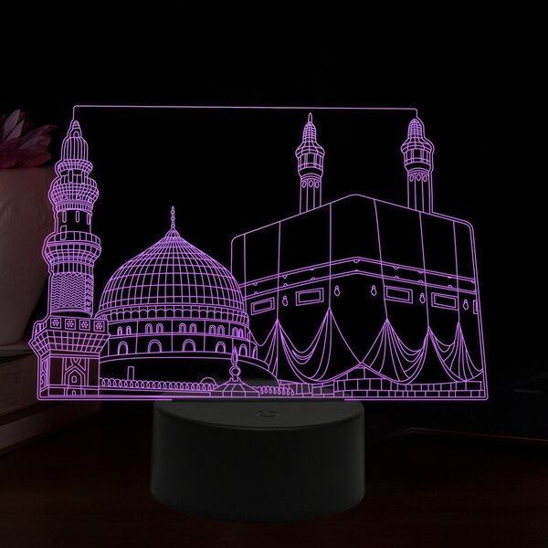 Beling 3D lampa, Makka Medina, 16 farebná,AA3