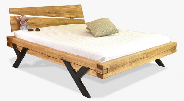 Luxusná posteľ z masívu model Y - dub 160 x 200 cm