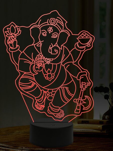 Beling 3D lampa, Ganéša, 16 farebná,AA10