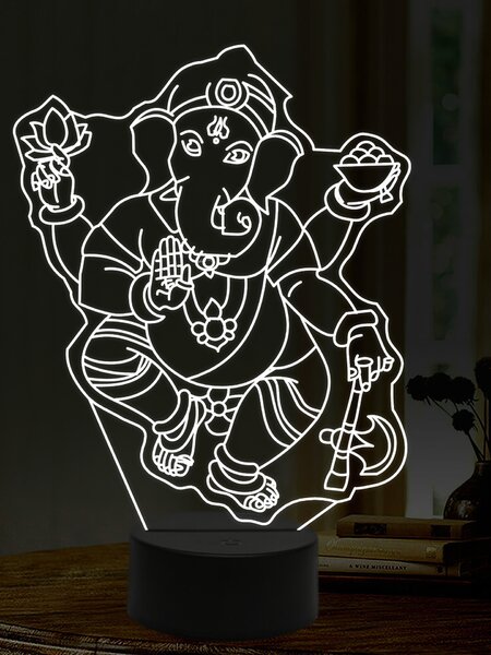 Beling 3D lampa, Ganéša, 16 farebná,AA10