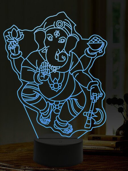 Beling 3D lampa, Ganéša, 16 farebná,AA10