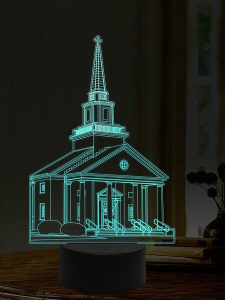 Beling 3D lampa, Kostol, 16 farebná,AA13