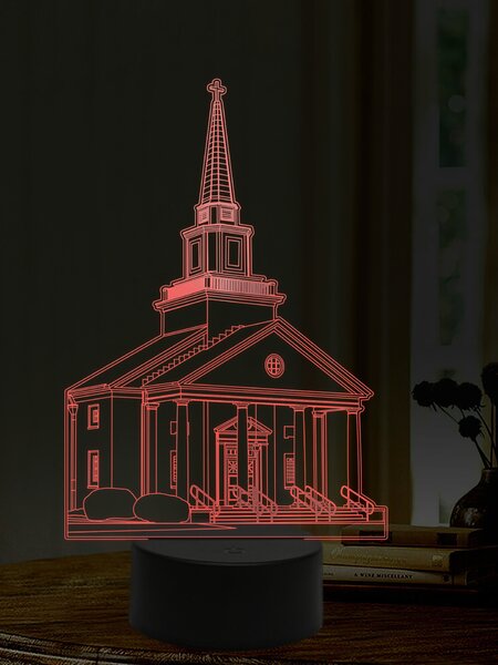 Beling 3D lampa, Kostol, 16 farebná,AA13