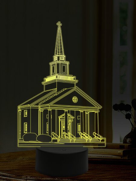 Beling 3D lampa, Kostol, 16 farebná,AA13