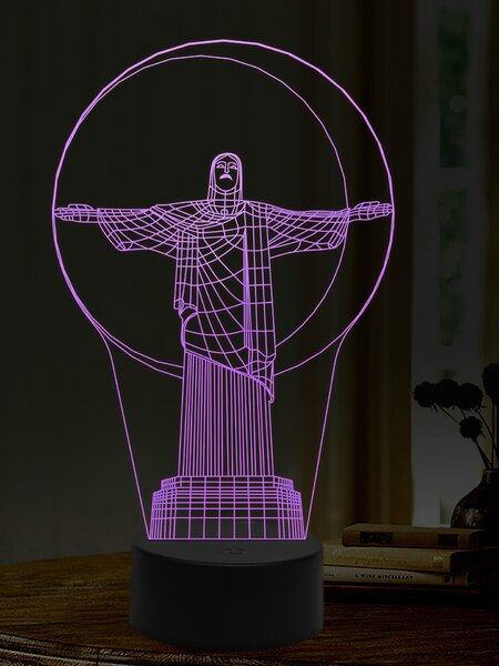 Beling 3D lampa, Kristus, 16 farebná,AA12