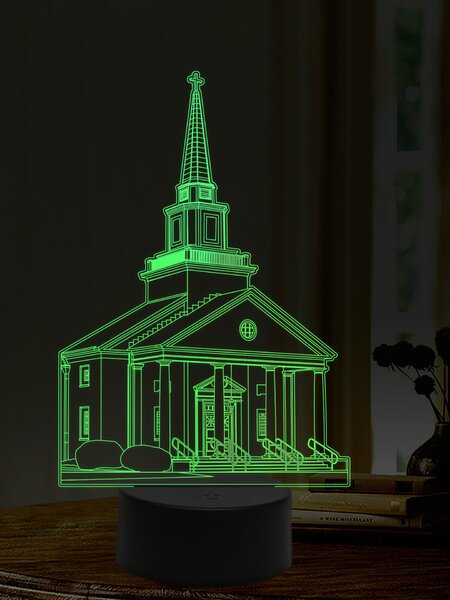 Beling 3D lampa, Kostol, 16 farebná,AA13
