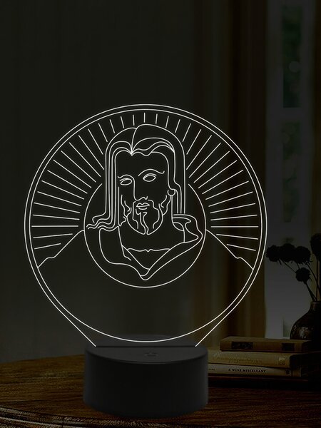 Beling 3D lampa, Ježišova tvár, 16 farebná,AA14