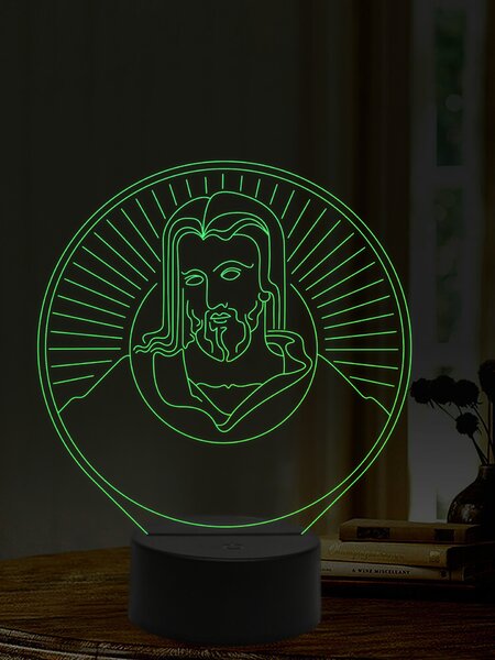 Beling 3D lampa, Ježišova tvár, 16 farebná,AA14