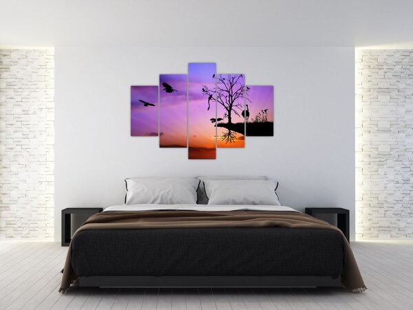Obraz - Siluety zvierat (150x105 cm)
