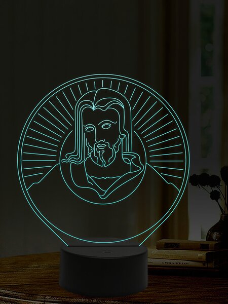 Beling 3D lampa, Ježišova tvár, 16 farebná,AA14