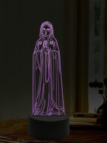 Beling 3D lampa, Mária Rosa Mystica, 16 farebná,AA15